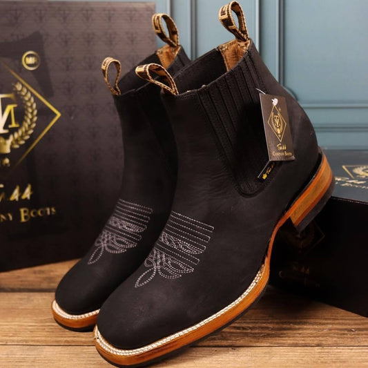 Men's Embroidered Chelsea Western Boots