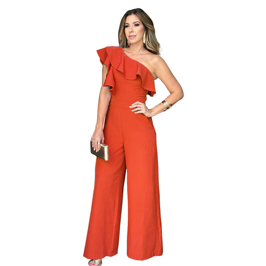 Elegant High Waist Sleeveless Jumpsuit