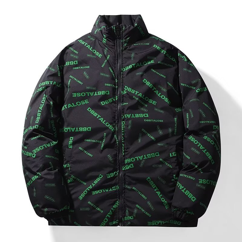 Men's double-sided thick down cotton-padded jackets