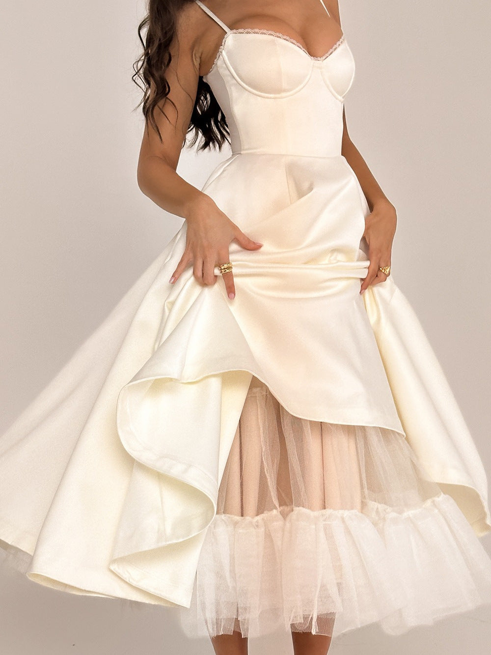 Waistband Sexy Spice Girl Mid-length Dress