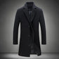 Casual Single-Breasted Mens Windbreaker Coat