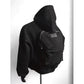 Hooded sweatshirt with a backpack on the back