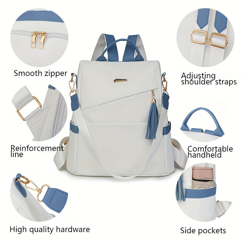 Soft leather large-capacity travel backpack