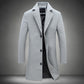 Casual Single-Breasted Mens Windbreaker Coat
