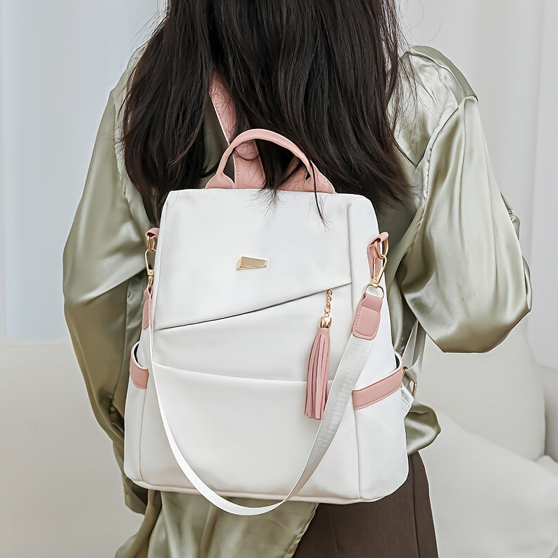 Soft leather large-capacity travel backpack