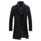 Casual Single-Breasted Mens Windbreaker Coat
