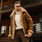 Men's Warm Fur-Lined Composite Leather Jacket